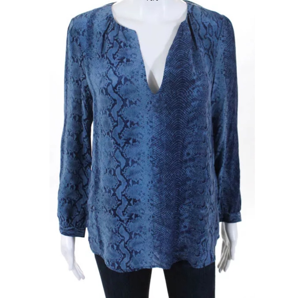 Blue Joie silk long sleeve top